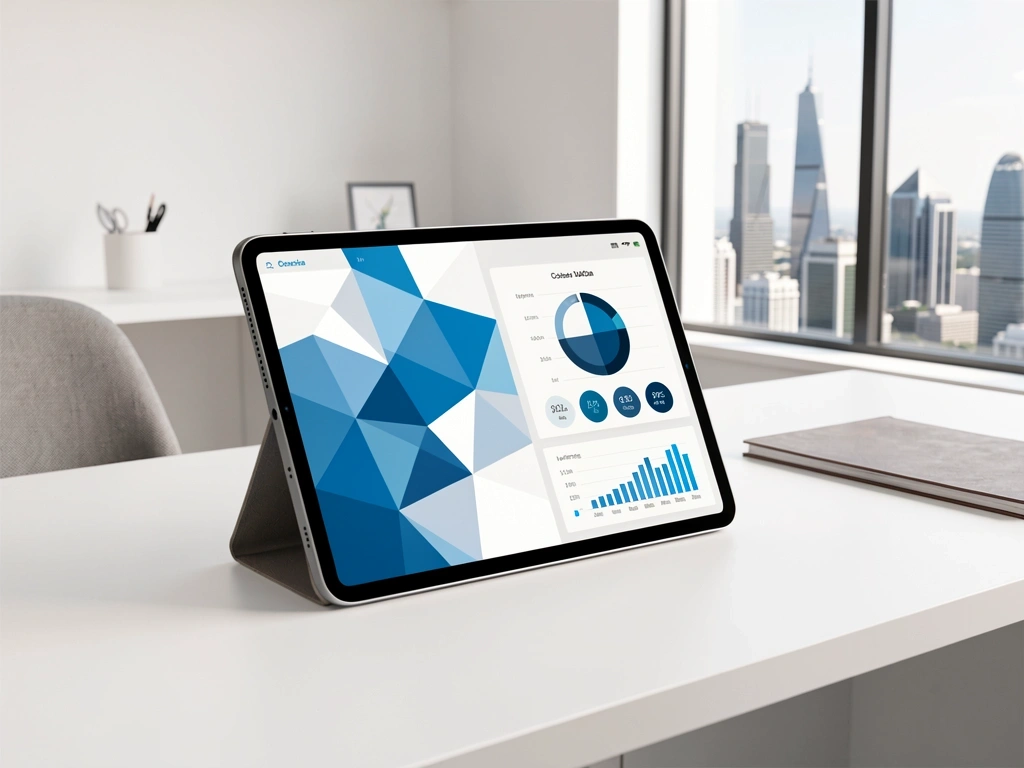 Data visualization interface on a tablet